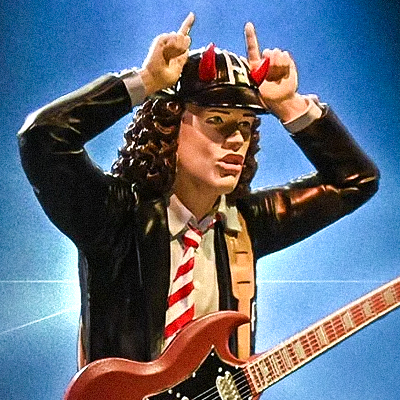 Angus Young Rock Iconz Statue | KNUCKLEBONZ