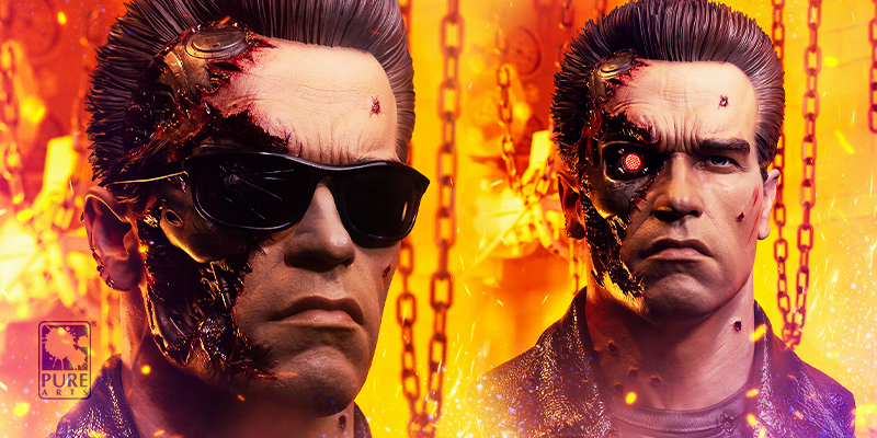 1:1 Battle Damaged T-800 Art Mask | PURE ARTS