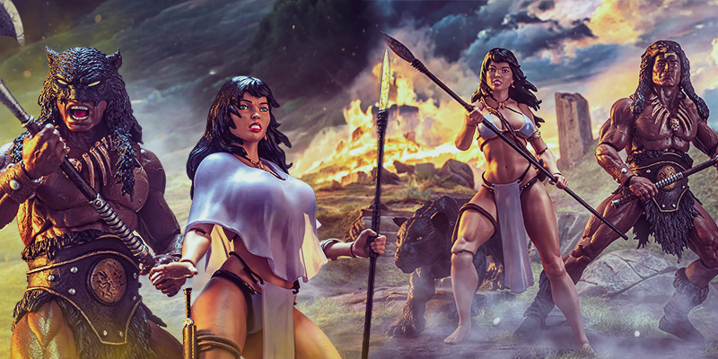 1/12 Darkwolf and Teegra V2 | FRAZETTA GIRLS