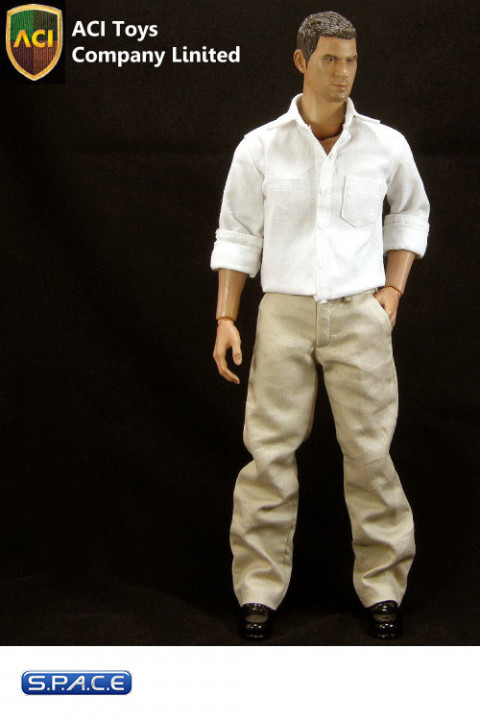 1/6 Scale White Oxford Shirt & Khaki Chino Set