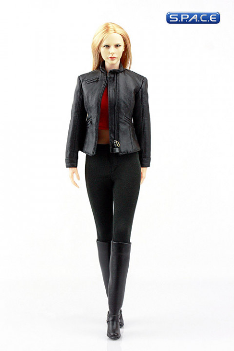 1/6 Scale Modern Women Leather Dress Suit (black Jacket)
