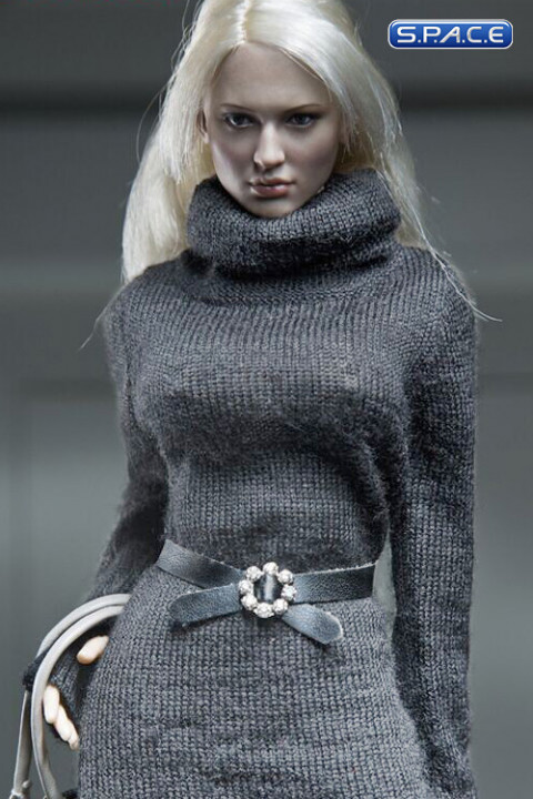 1/6 Scale Womens Fashion Set Turtleneck Grey (VCF2009-C)