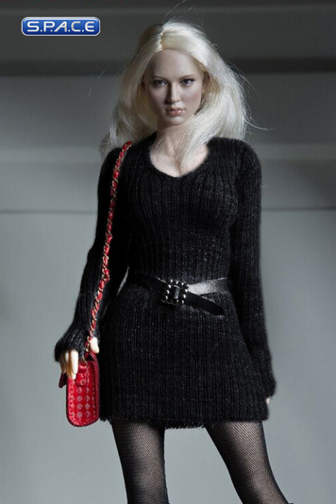 1/6 Scale Womens Fashion Set V-Neck Black (VCF2010-C)