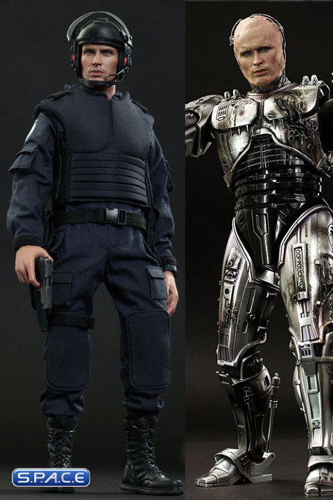 1/6 Scale battle-damaged RoboCop & Alex Murphy Movie Masterpiece Set (RoboCop)