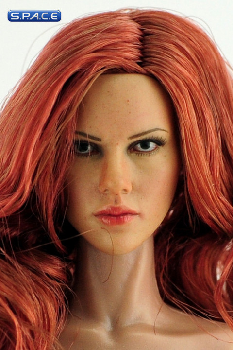 1/6 Scale Black Widow Head (red long hair)