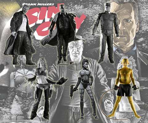 Complete Set of 6: Sin City Series 1 (black/white)