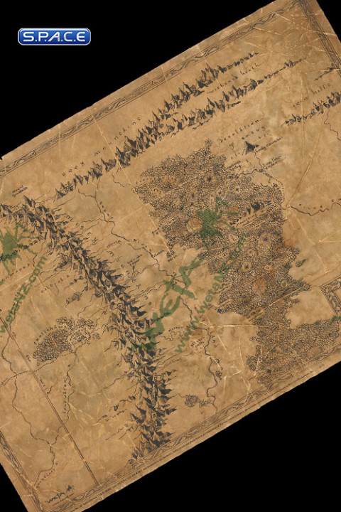 Map of Wilderland - Parchment Art Print (The Hobbit)