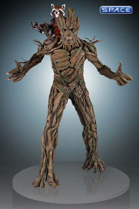 Rocket Raccoon & Groot Statue (Guardians of the Galaxy)