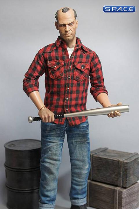 1/6 Scale Head Sculpt with metal baseball bat