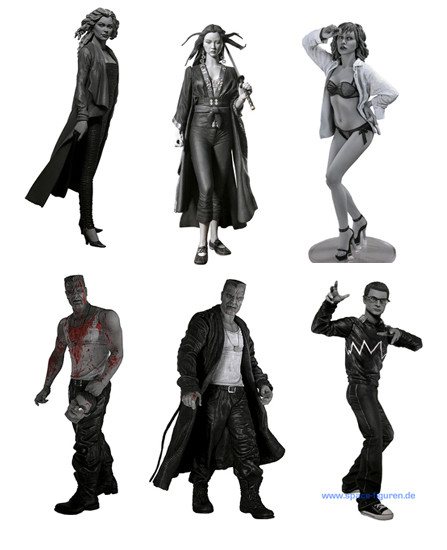 Complete Set of 6 : Sin City Series 2 (black/white)