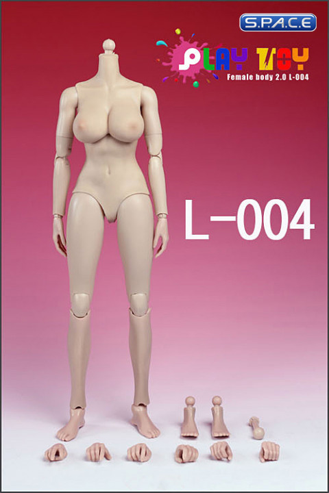 1/6 Scale Female Body Caucasian 2.0 White (large breast)