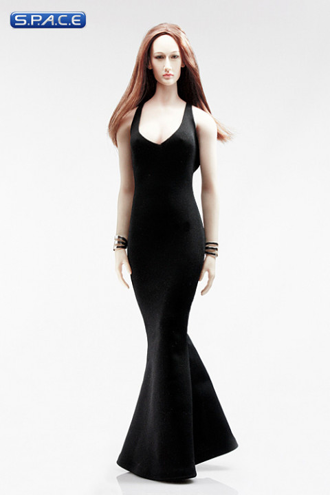 1/6 Scale low-cut sling Evening Dress (black)