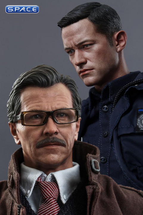 1/6 Scale John Blake and Jim Gordon with Bat-Signal Movie Masterpiece Set MMS275 (Batman - The Dark Knight Rises)