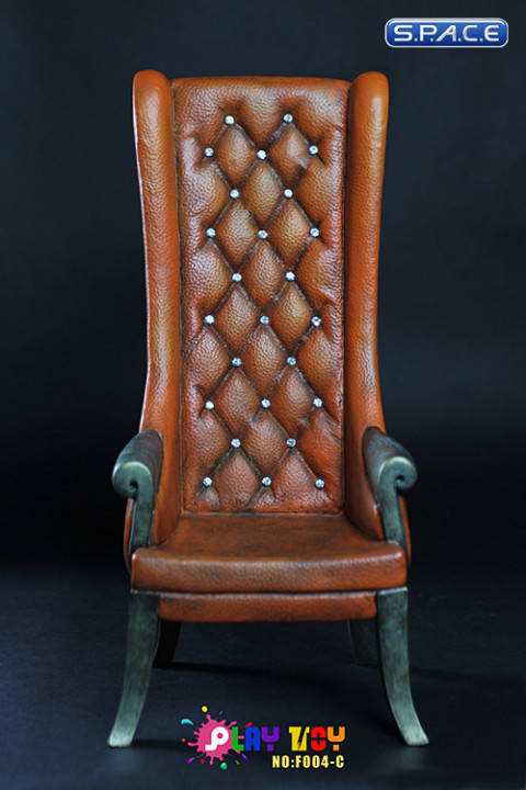 1/6 Scale High Back Chair (brown)