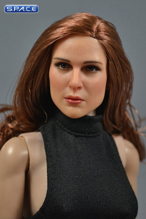 1/6 Scale European / American Female Head Sculpt (red/brown)