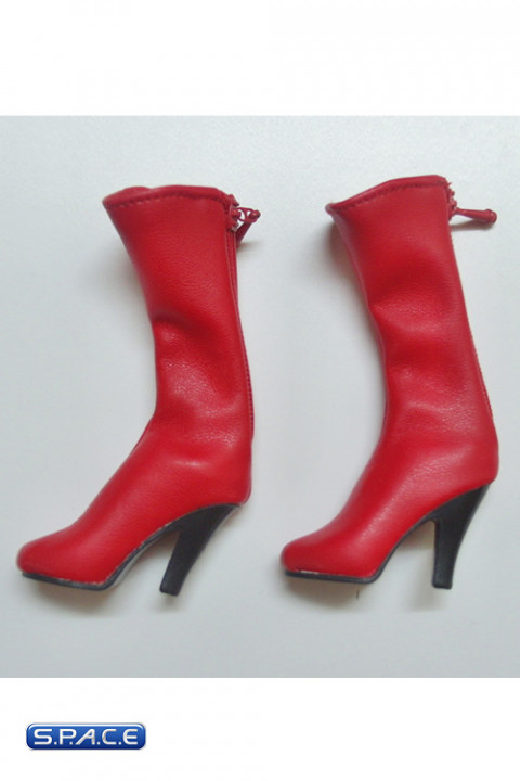 1/6 Scale Female Long Boots (red)