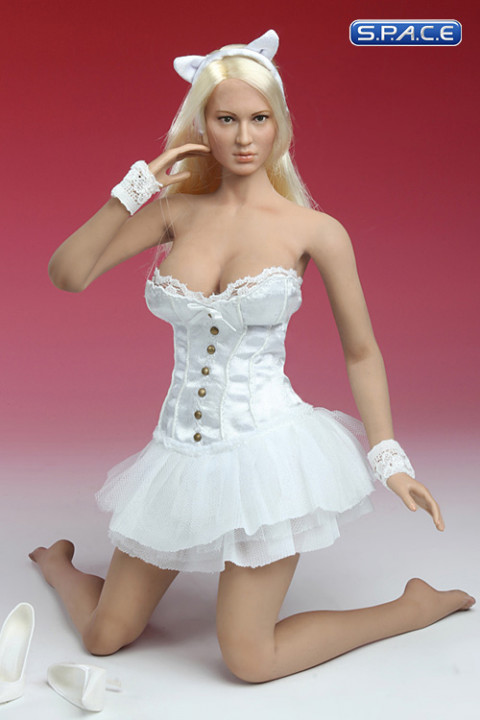 1/6 Scale Basque Corset Dress (White)