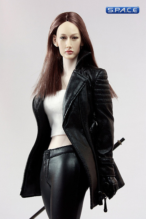 1/6 Scale Nikita Female Agents Leather Coat Set A