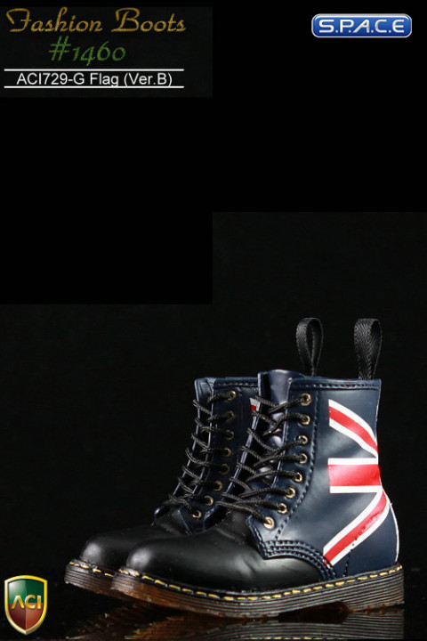 1/6 Scale British Flag Boots Version B - Heel Collar