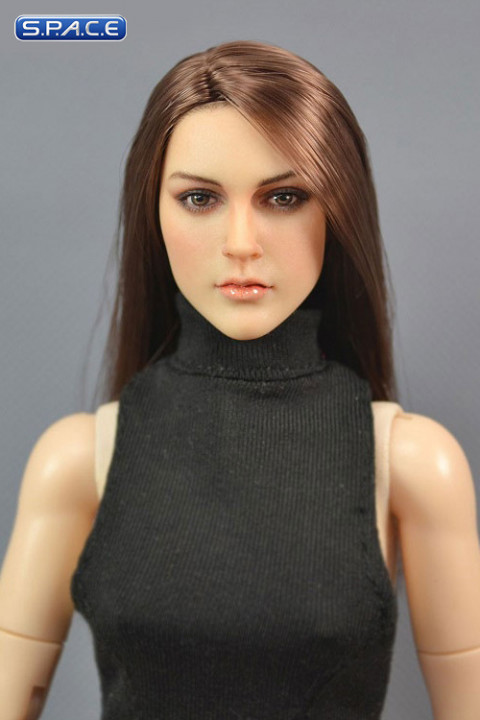 1/6 Scale European / American Female Head Sculpt (brunette)