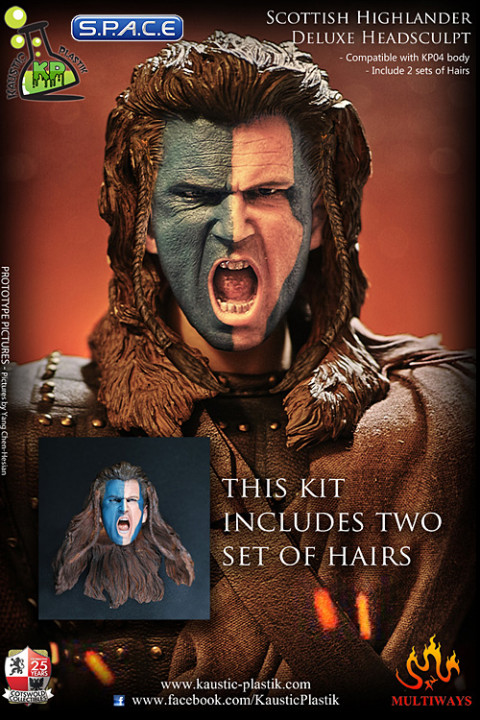 1/6 Scale Scottish Highlander William Deluxe Head