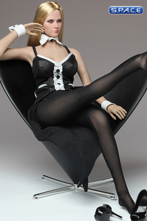 1/6 Scale black Bunny Chair