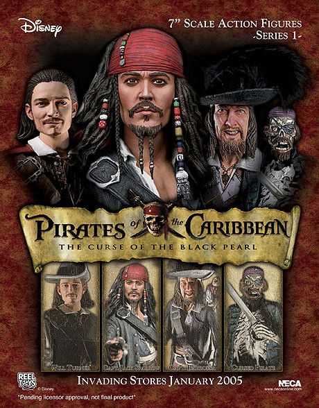 4er Komplettsatz: Pirates of the Caribbean - Curse of the Black Pearl Series 1