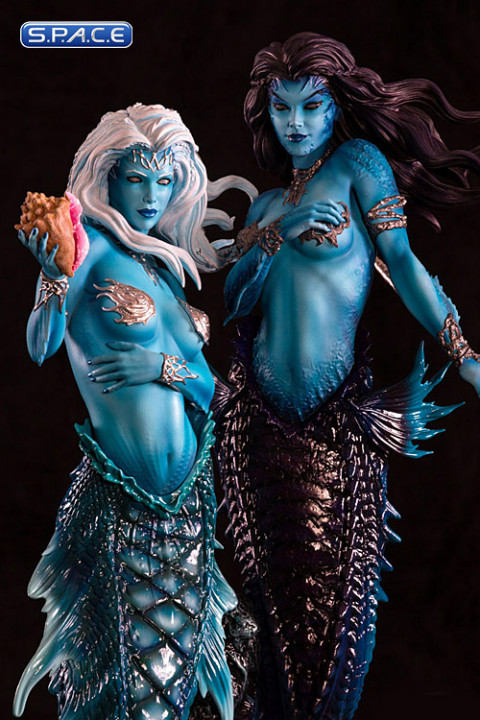 Twin Mermaids Statue