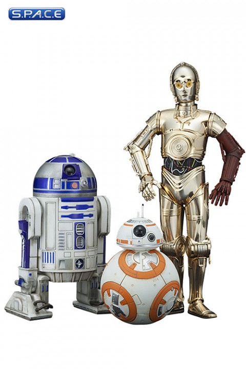 1/10 Scale C-3PO, R2-D2 & BB-8 3-Pack ARTFX+ Statues (Star Wars - The Force Awakens)