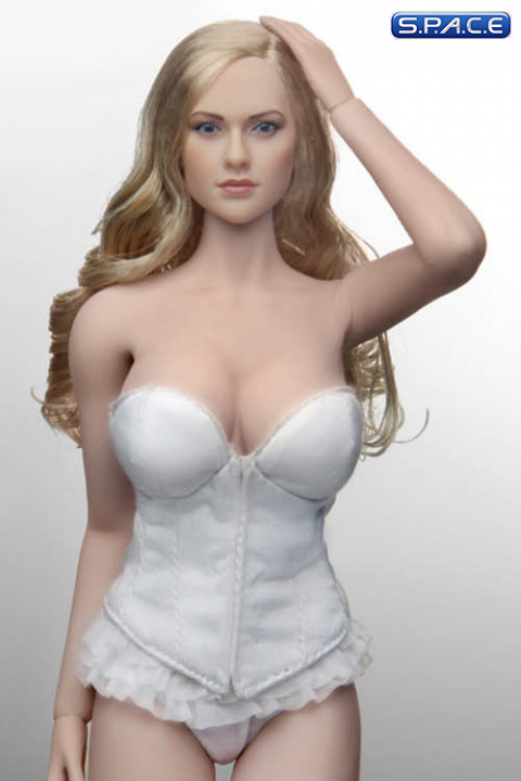 1/6 Scale white Corset Lingerie Set