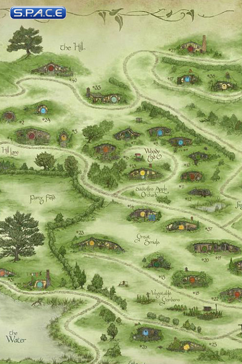 Map of Hobbiton Art Print (The Hobbit)