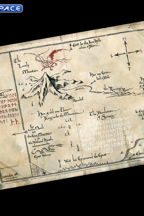 Thorins Map - Parchment Art Print (The Hobbit)