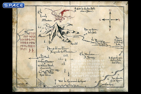 Thorin's Map - Parchment Art Print (The Hobbit)