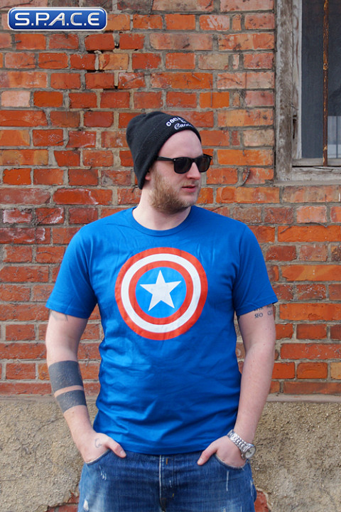 Captain America Logo T-Shirt blue (Marvel)