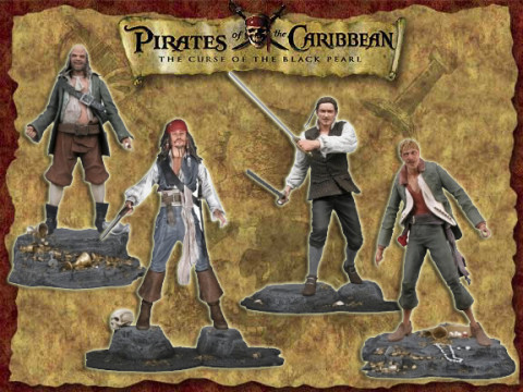 Complete Set of 4 : POTC - Curse of the Black Pearl Series 2