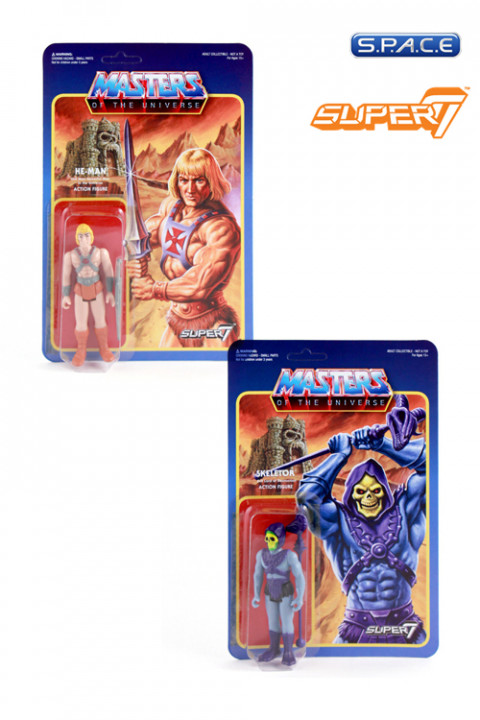 Set of 2: He-Man & Skeletor ReAction Figures (Masters of the Universe)