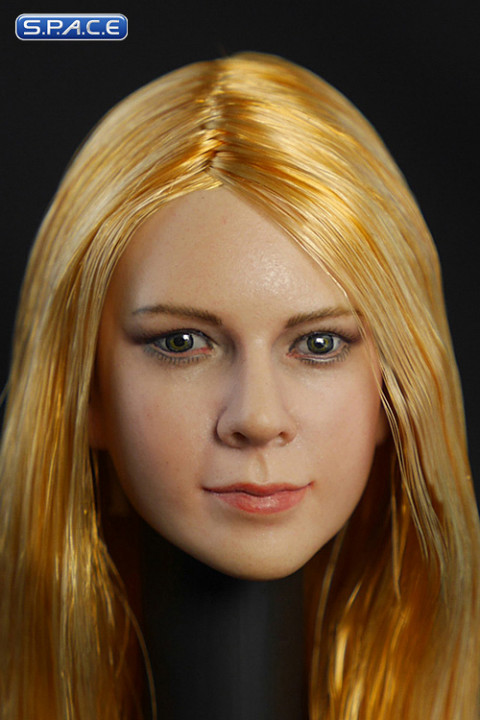 1/6 Scale female Head D003 - straight strawberry blonde hair