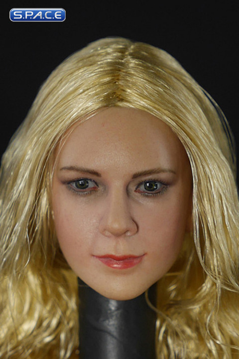 1/6 Scale female Head D003 - curly blonde hair