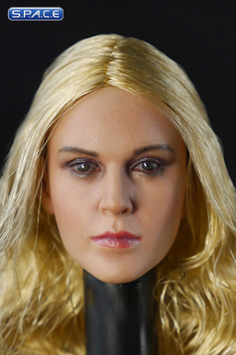 1/6 Scale female Head D004 - curly blonde hair