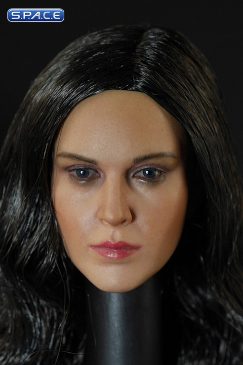 1/6 Scale female Head D004 - curly black hair