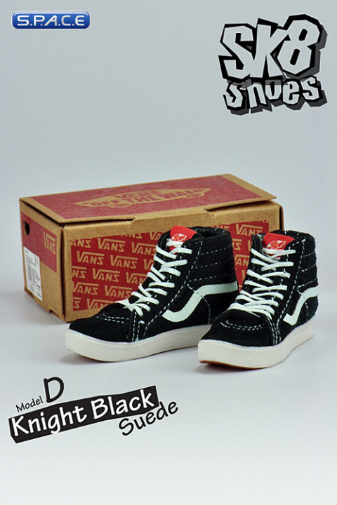 1/6 Scale Knight Black Suede Shoes