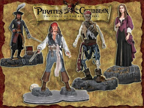 Complete Set of 4 : POTC - Curse of the Black Pearl Series 3