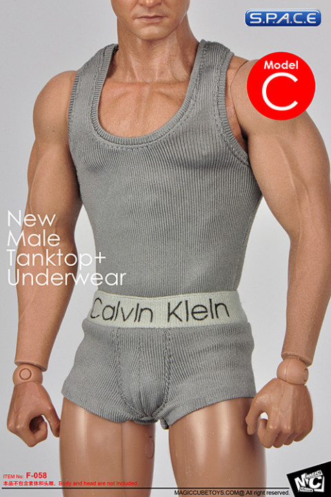 1/6 Scale Male gray Tanktop and Underwear Set