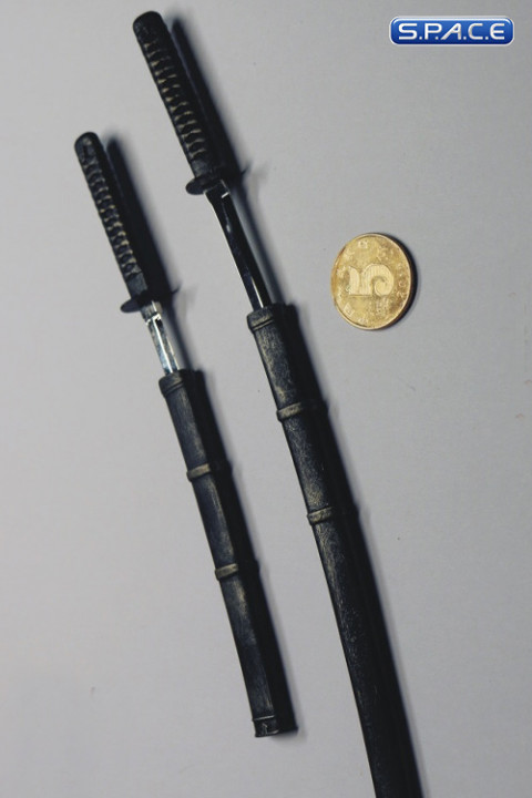 1/6 Scale black Katana Set