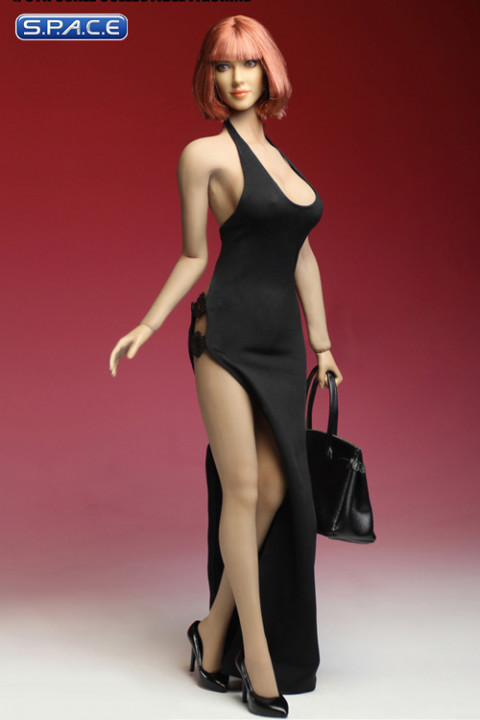 1/6 Scale black Long Dress Set