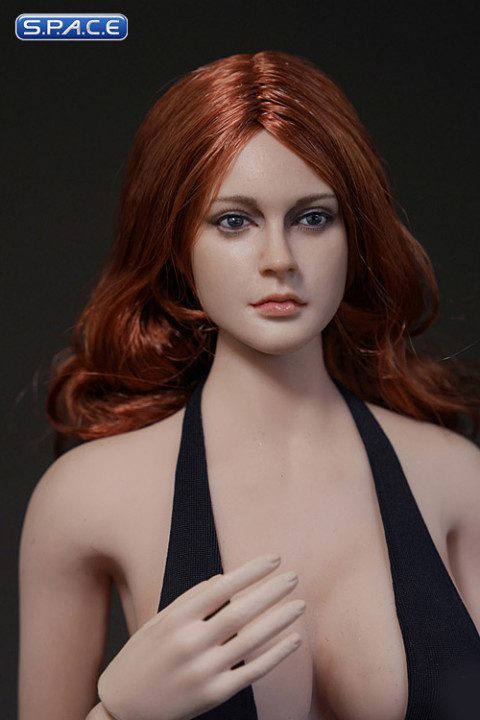 1/6 Scale female Head D005 - curly red hair