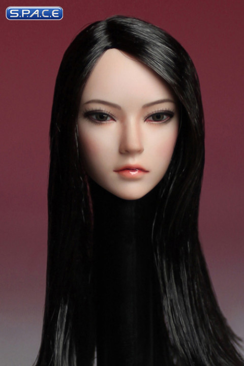 1/6 Scale Female Head Sculpt (black long Hair)