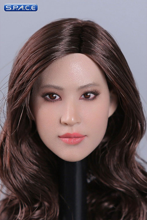 1/6 Scale European / American Female Head Sculpt (curly long brunette hair)