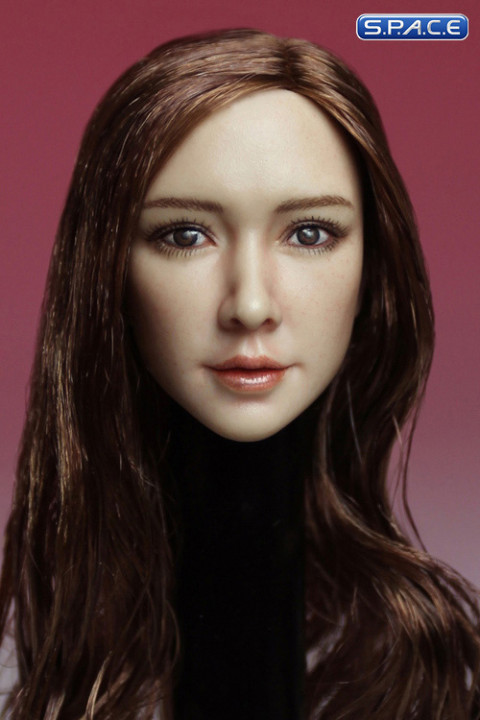 1/6 Scale Female Head Sculpt (brunette curly hair)