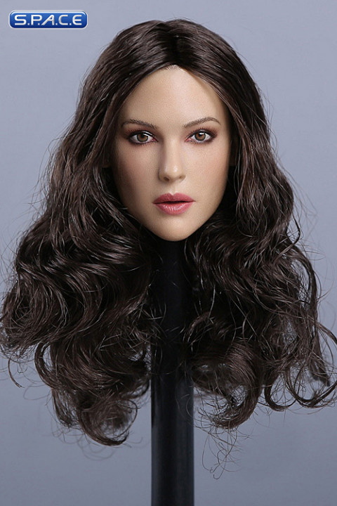 1/6 Scale European / American Female Head Sculpt (curly black hair)